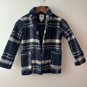 Old Navy Kids Plaid Blazer - Navy and White (6-7 )